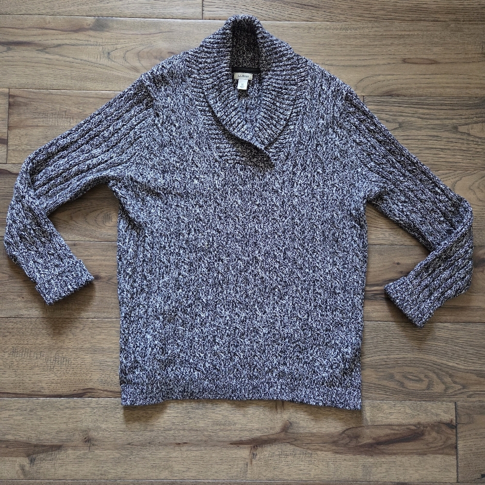 L.L. Bean Chunky Cable Knit Cotton Sweater